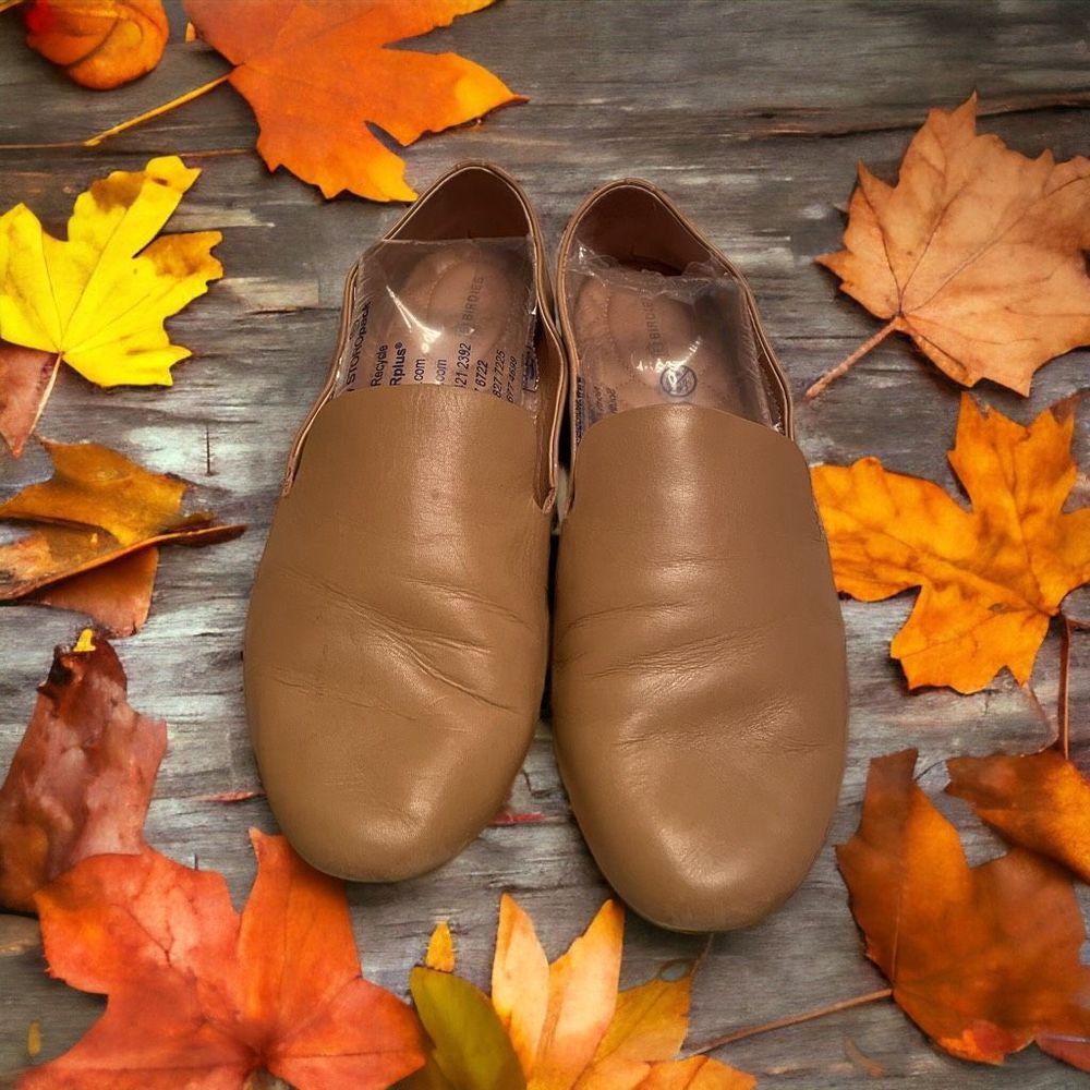 Birdies the Starling Cognac Brown Leather Slip On Loafer Smoking Slipper 9